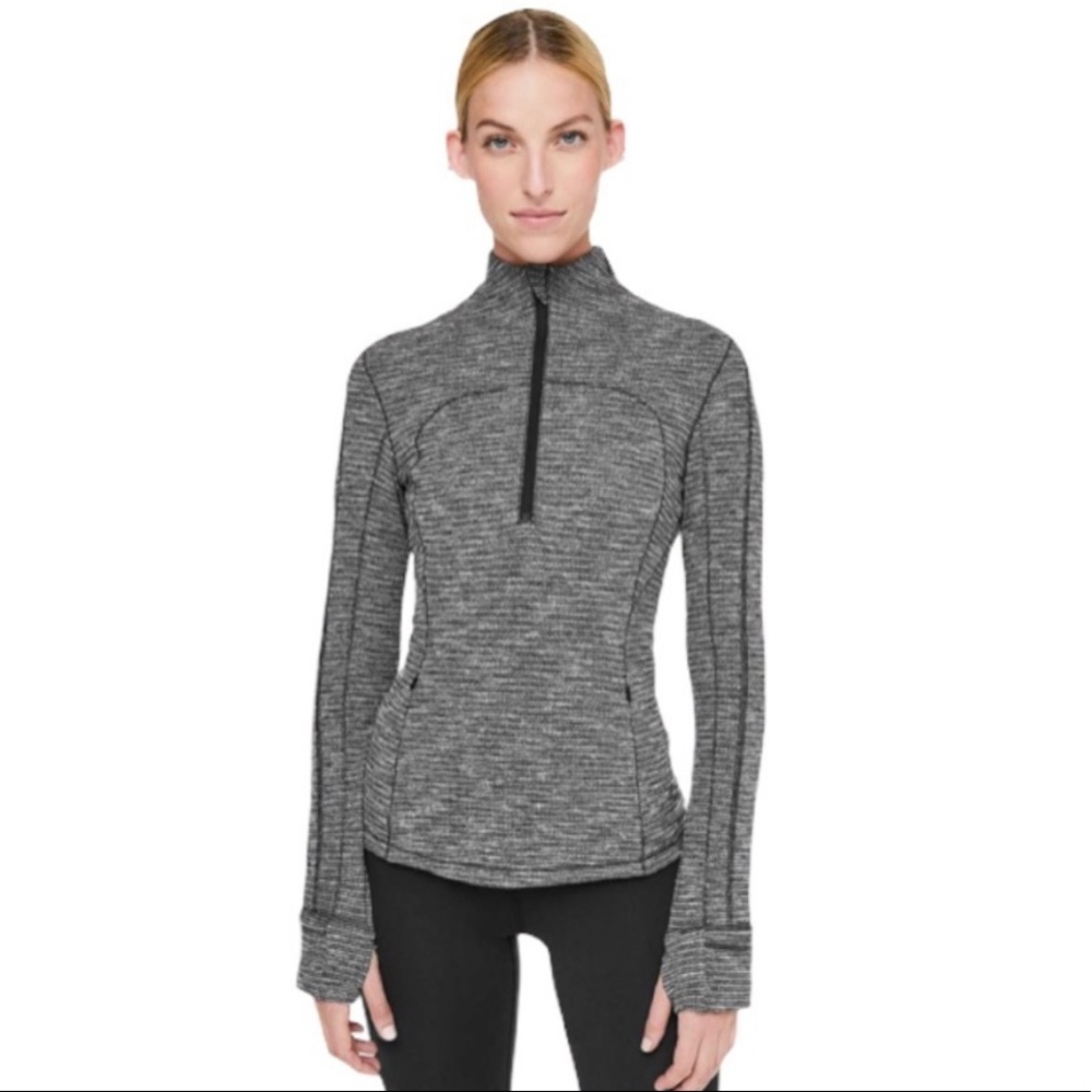Lululemon Run Briskly 1/2 Zip size 6 Coco Pique